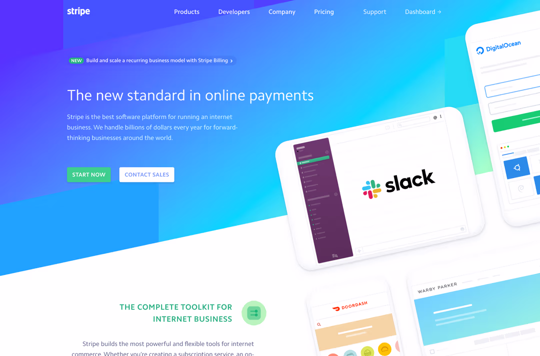 Stripe screenshot