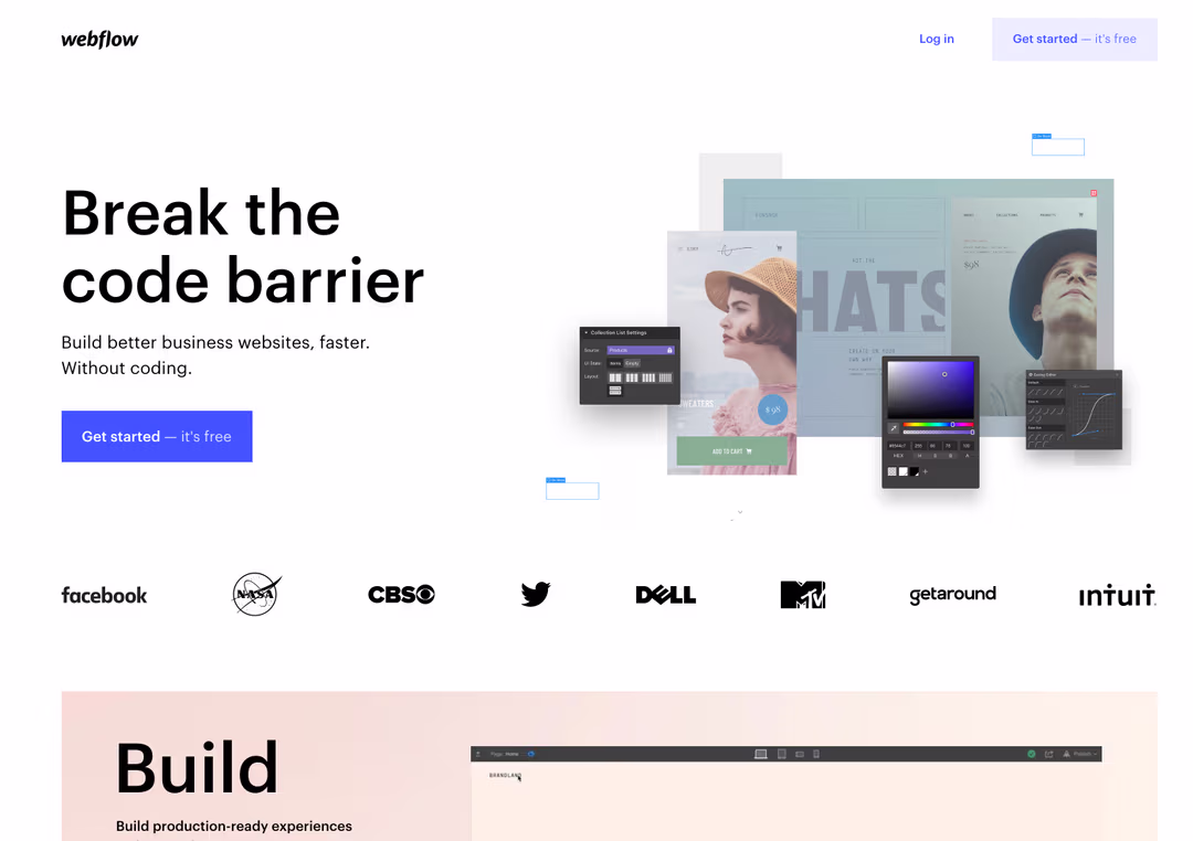 Webflow screenshot